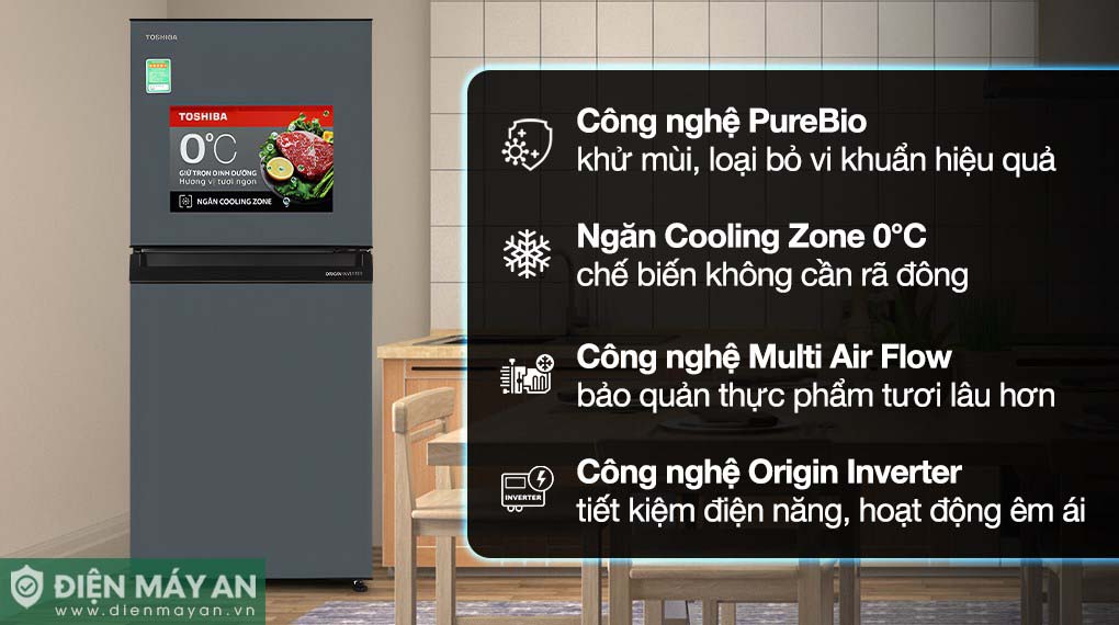 Tủ Lạnh Toshiba Inverter 180 Lít GR-RT234WE-PMV(52) - tổng quan